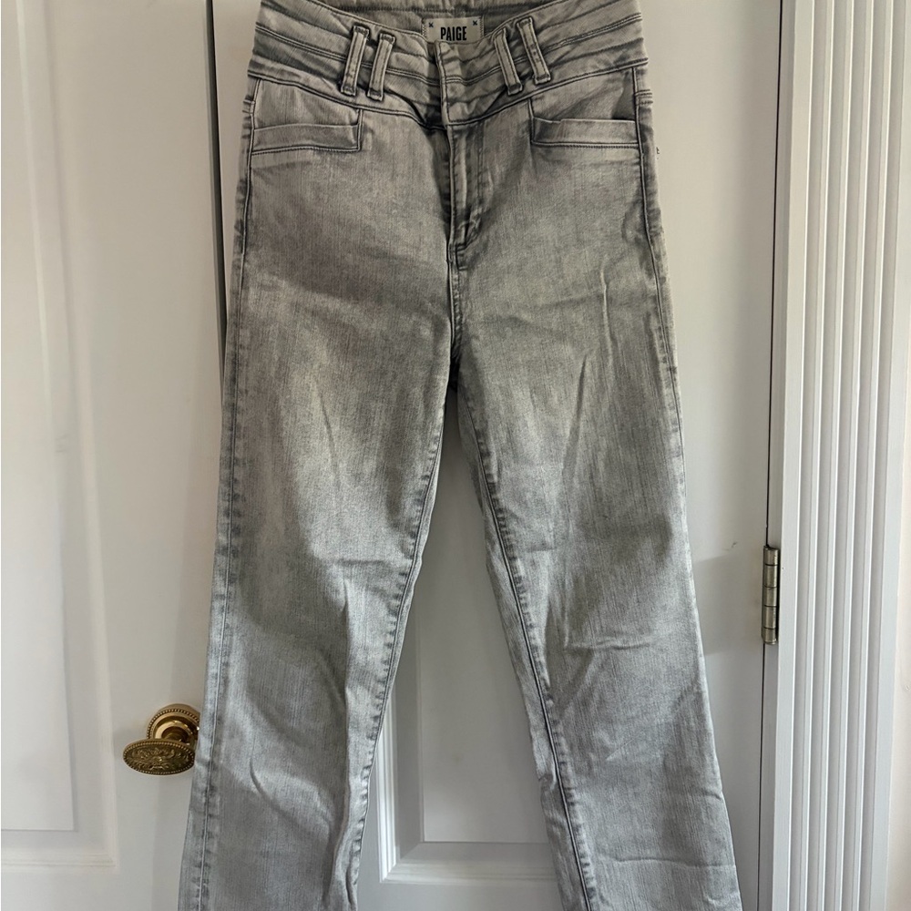 PAIGE Women's High Rise Light Gray Jeans